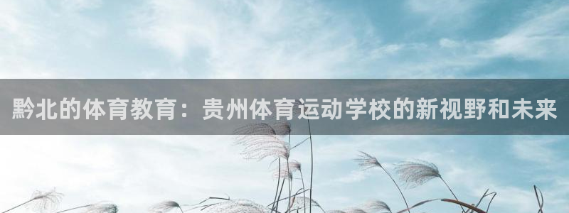 注册公海赌赌船官方正版app：黔北的体育教育：贵州体